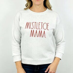 Rae Dunn “Mistletoe Mama” Crewneck Sweatshirt Women’s L Gray Holiday